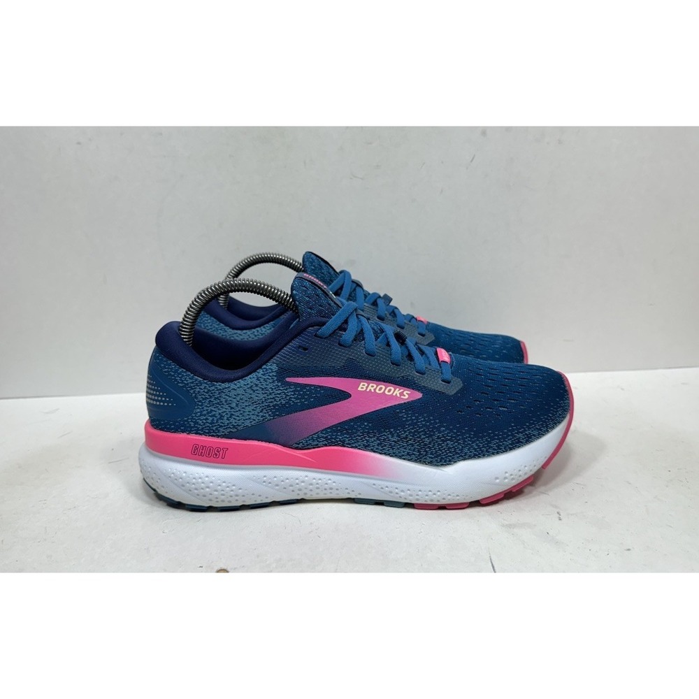Brooks Ghost 16 GTX Womens Size 9 Moroccan Blue Pink Running Shoes 1204191B422